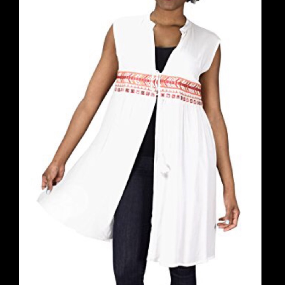 NIB Peach Couture Lightweight Aztec Kimono Tunic